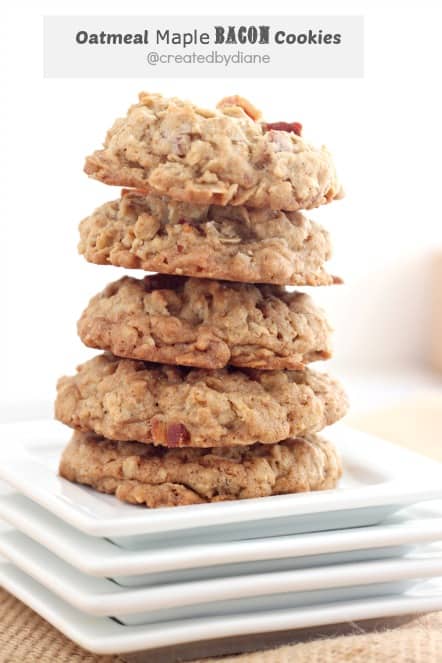 oatmeal maple bacon cookie recipe @createdbydiane