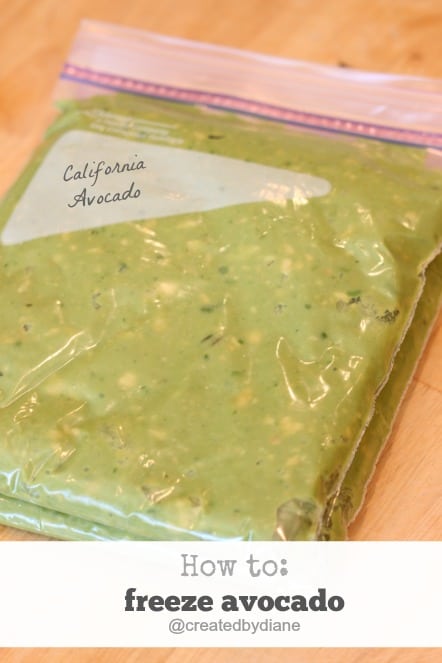 How to freeze avocado @createdbydiane