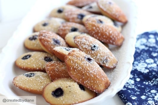 Blueberry Madeleines Recipe @createdbydiane