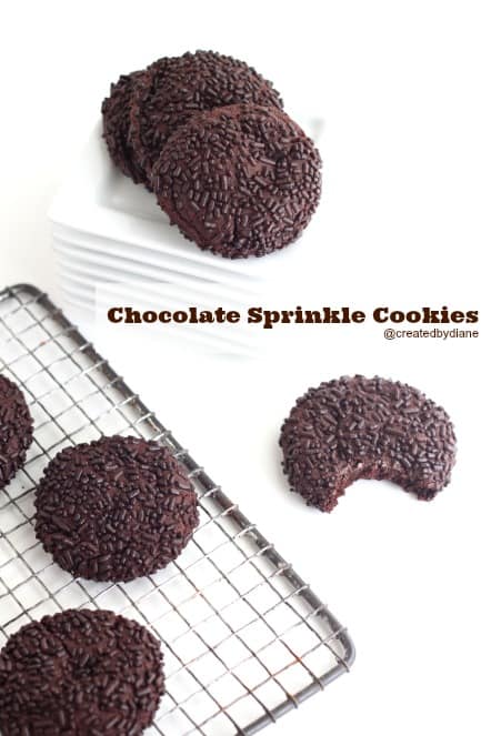 Chocolate Sprinkle Cookies @createdbydiane