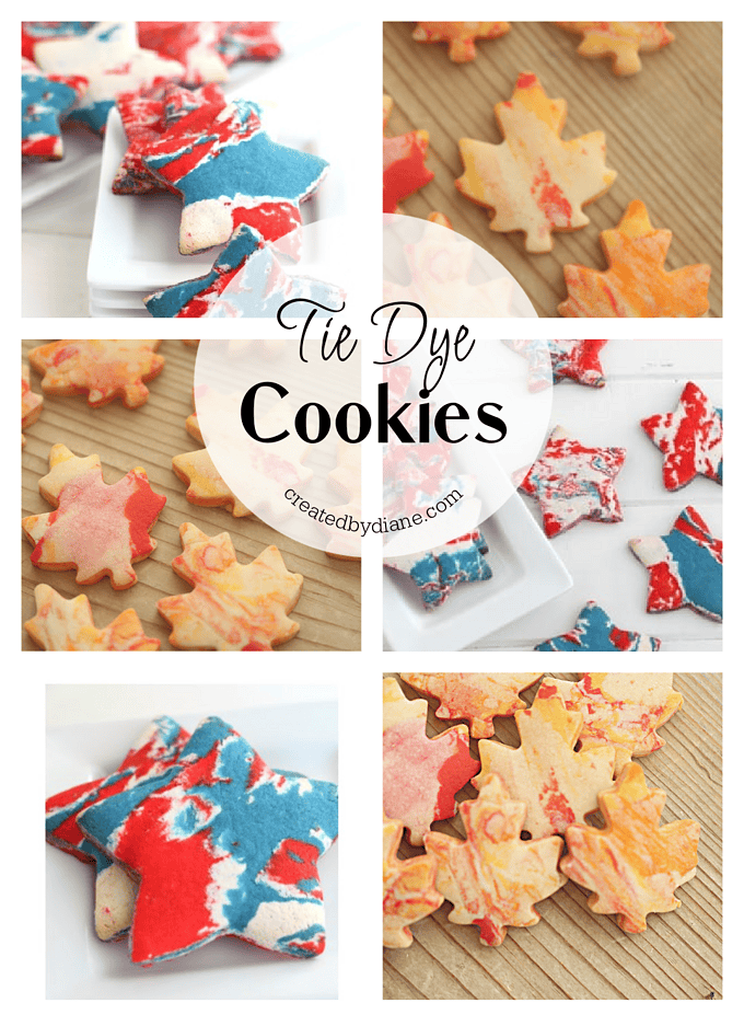 how to make TIE DYE CUT OUT COOKIES at createdbydiane 