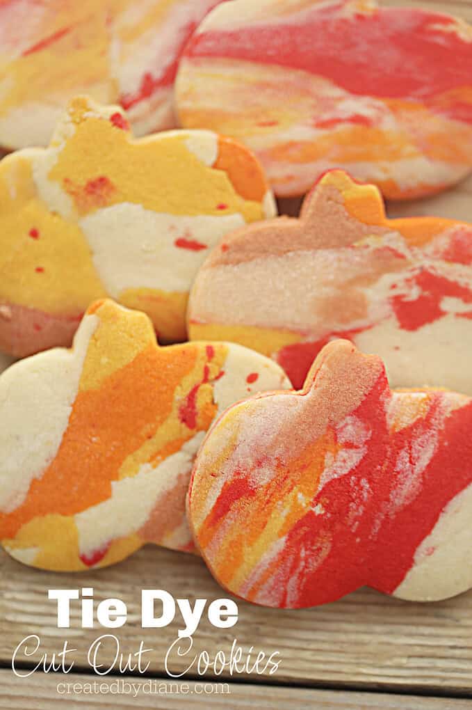 Tie Dye Cut Out Cookies from createdbydiane