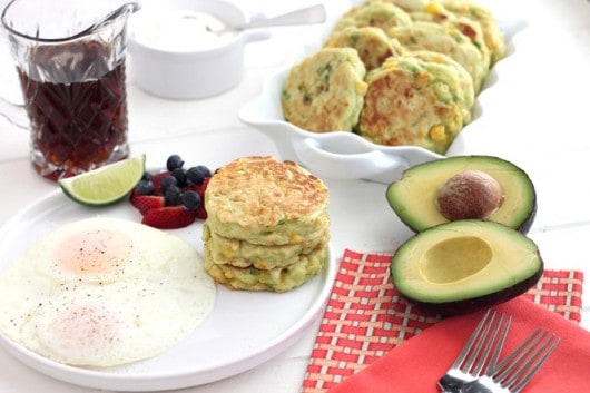 avocados for breakfast in avocado corn cakes @createdbydiane.jpg