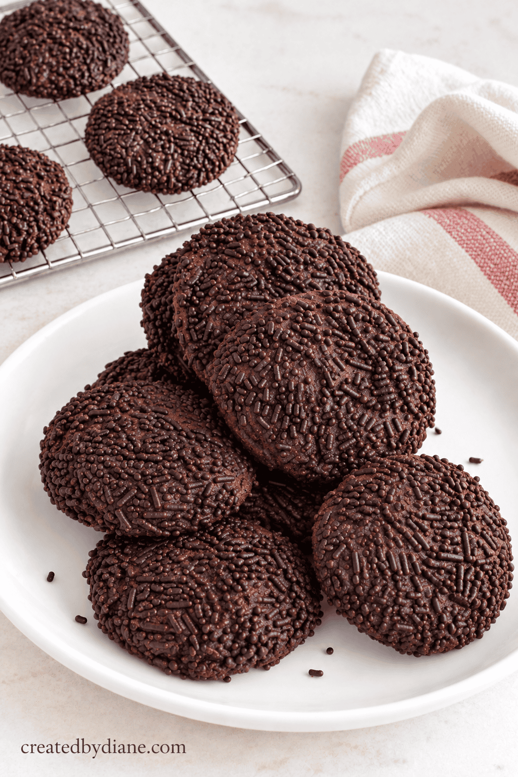 chocolate sprinkle cookies