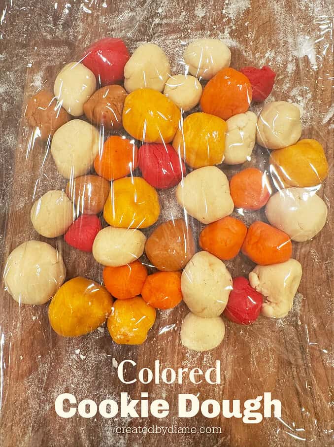 colored cookie dough to make tie dye cookies createdbydiane