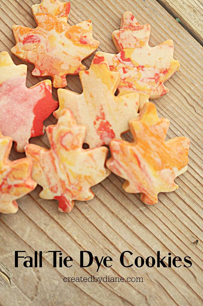 fall tie dye cookies