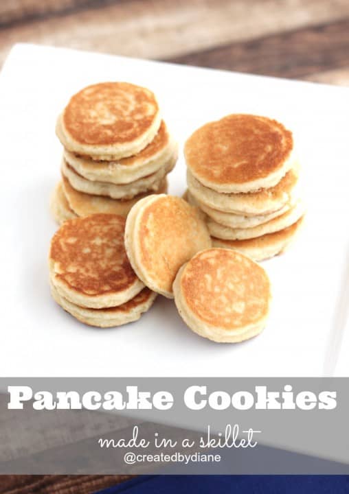 pancake cookies made in a skillet from @createdbydiane