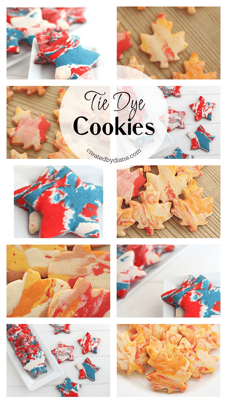 tie dye cookies, how to, recipes, from createdbydiane