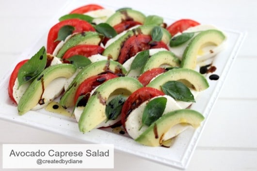 Avocado Caprese Salad @createdbydiane.jpg