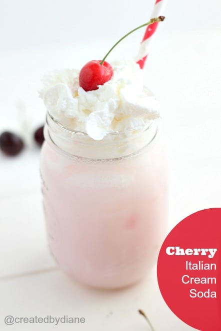 Cherry Italian Cream Soda Recipe @createdbydiane