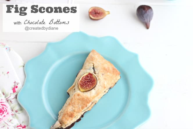 Fig Scones with chocolate bottoms from @createdbydiane