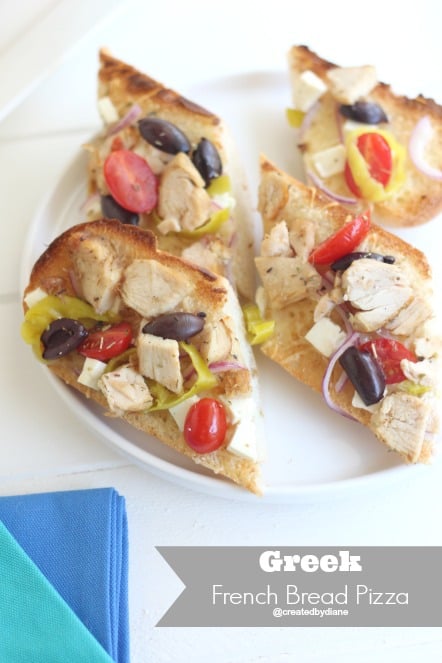 Greek French Bread Pizza