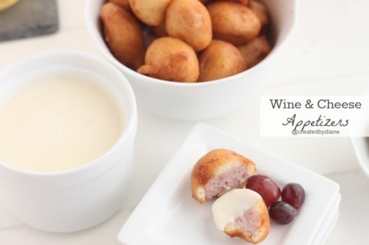 Wine and cheese appetizers from @createdbydiane