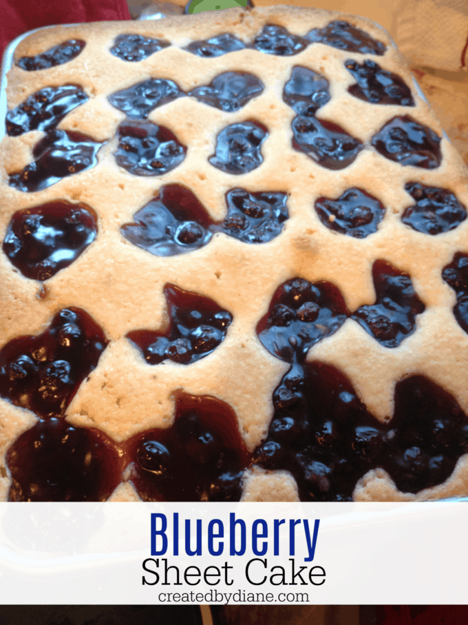 blueberry sheet cake, fruit squares, createdbydiane.com