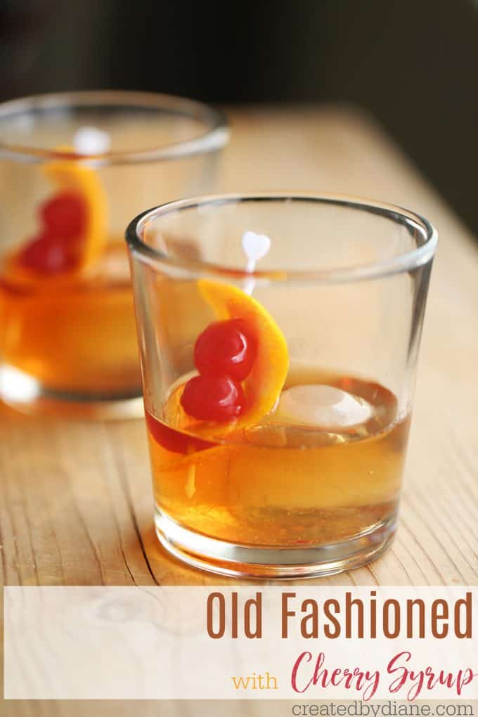 cherry syrup bourbon old fashioned createdbydiane.com