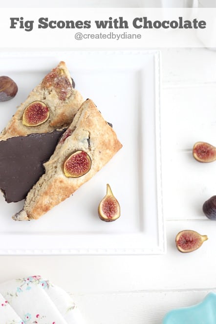 fig scones with chocolate bottoms @createdbydiane