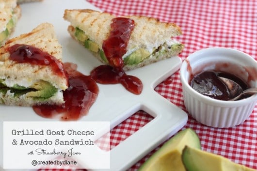 grilled sweet and savory grilled cheese with goat cheese and avocado along with strawberry jam @createdbydiane @ca_avocados #grownupgrilledcheese.jpg