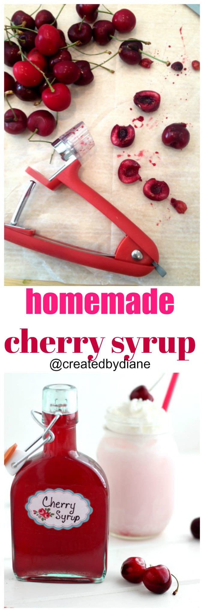 homemade cherry syrup @createdbydiane