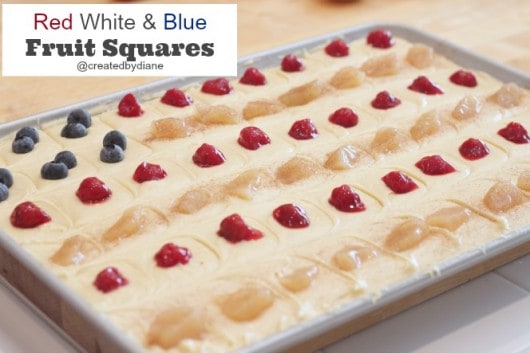 red white and blue fruit squares #patriotic @createdbydiane