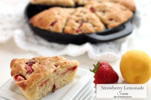 strawberry lemonade scones from @createdbydiane