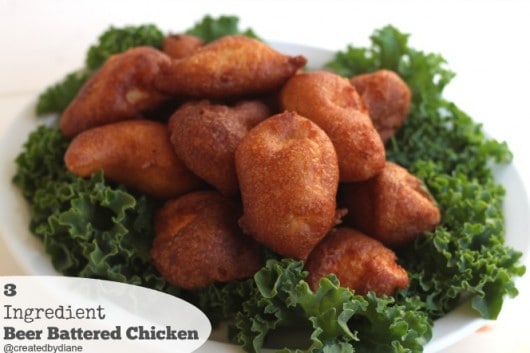 3 Ingredient Beer Battered Chicken from @createdbydiane