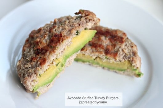 Avocado Stuffed Turkey Burgers @createdbydiane