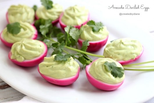 avocado deviled eggs @createdbydiane