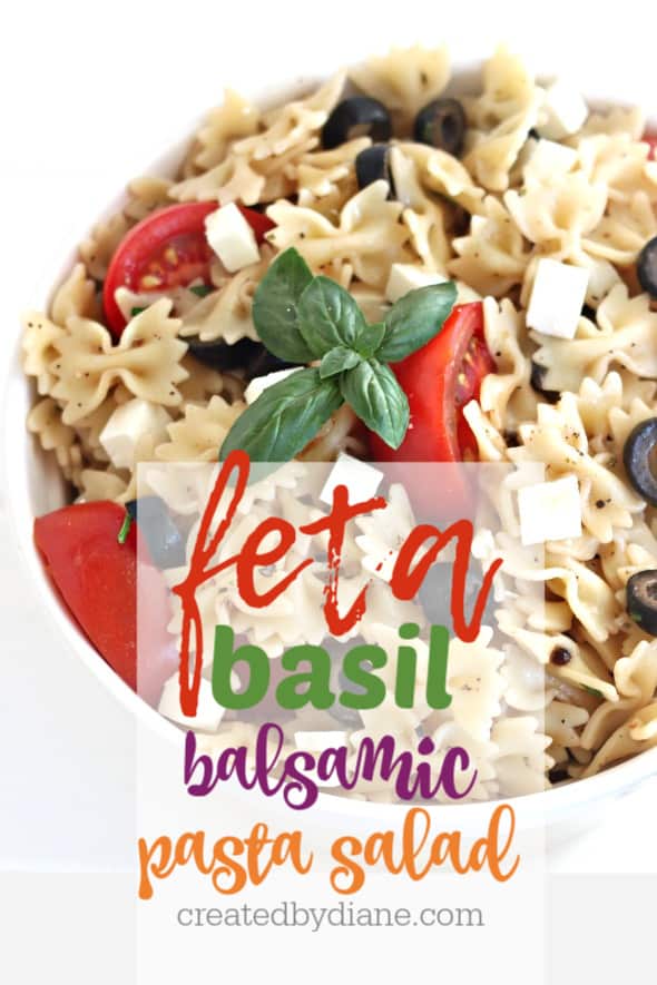 feta basil balsamic with olive pasta salad createdbydiane.com