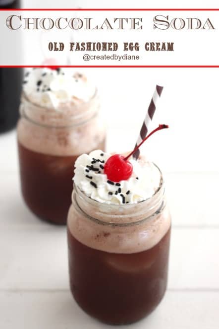 Old Fashioned Egg Cream-Chocolate Soda