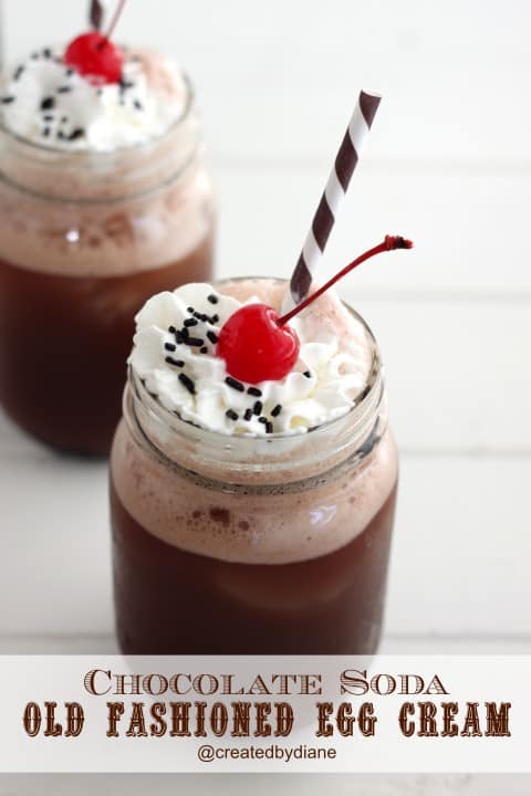 Old Fashioned Egg Cream (Chocolate Soda) @createdbydiane