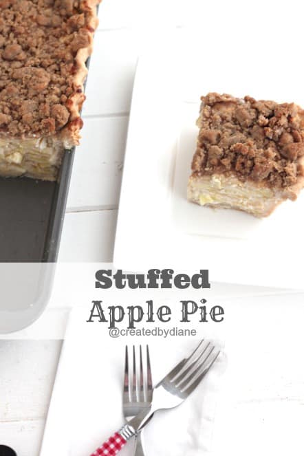Sour Cream Apple Pie Recipe #recipe @createdbydiane the best stuffed apple pie you will ever eat!