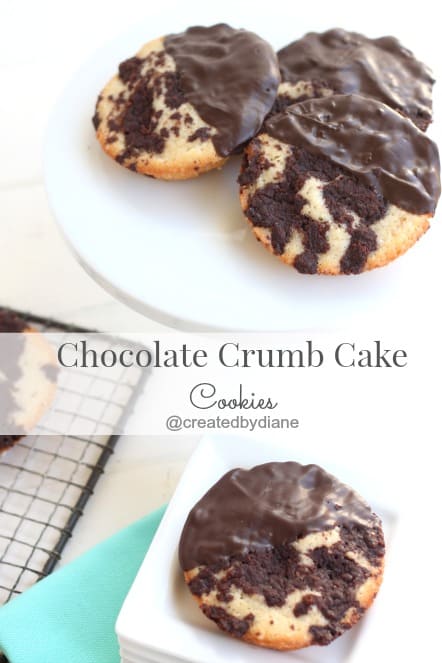 Chocolate Crumb Cake Cookies @createdbydiane