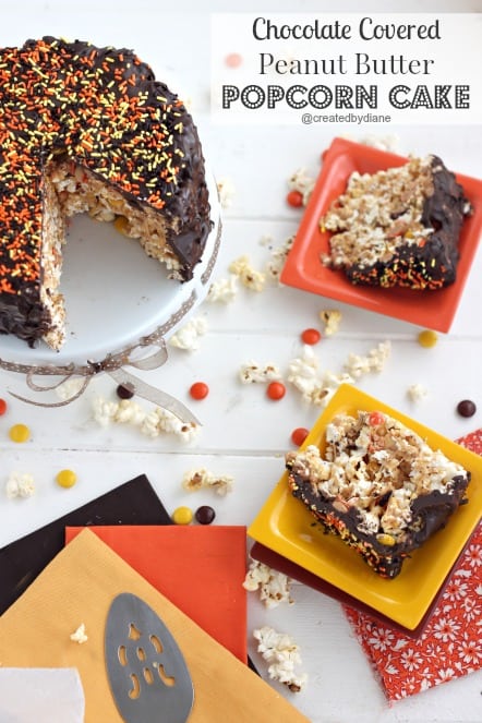 Family time is always time for celebrating, this popcorn cake coated in chocolate is amazing and no baking required