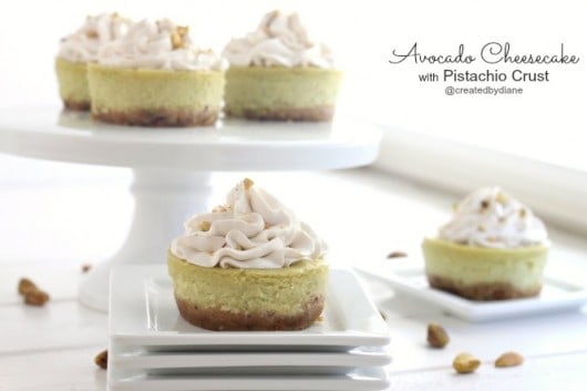 Avocado Cheesecake with Pistachio Crust @createdbydiane