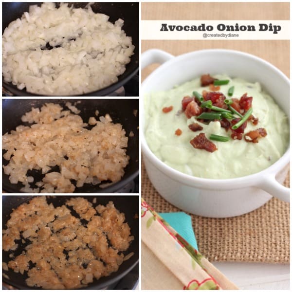 avocado onion dip from caramelized onions @createdbydiane