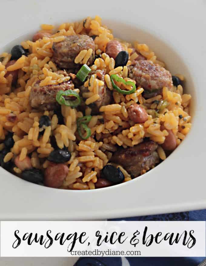 sausage rice and bean recipe createdbydiane.com