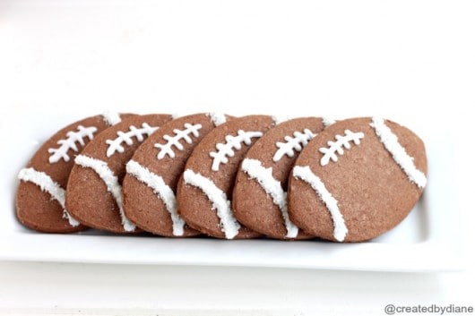 Chocolate Coconut Football Cookies from @createdbydiane 