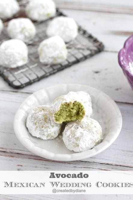 Avocado Mexican Wedding Cookies @createdbydiane