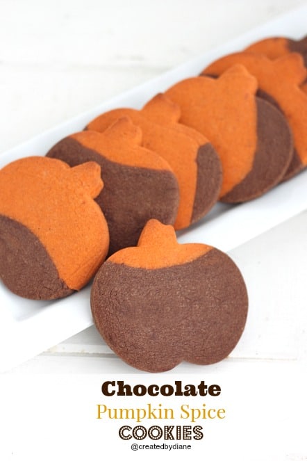 Chocolate Pumpkin Spice Cookies @createdbydiane