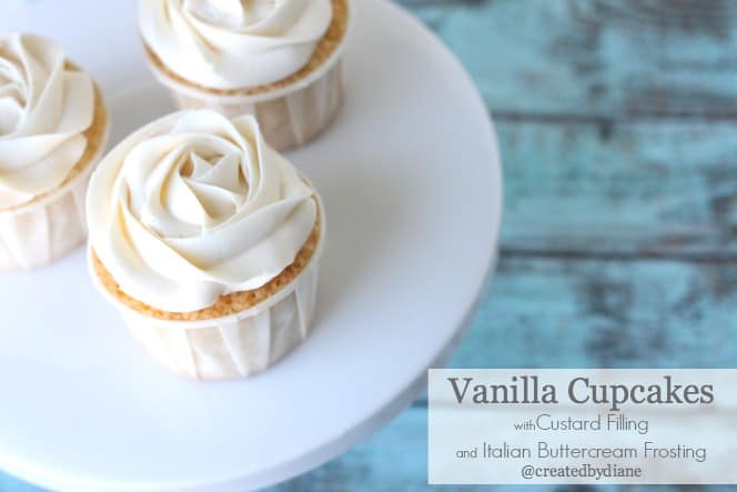 Custard Filled Vanilla Cupcakes @createdbydiane