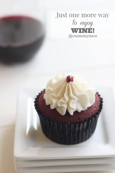 Just one more way to enjoy WINE! Chocolate Wine Cupcakes @createdbydiane