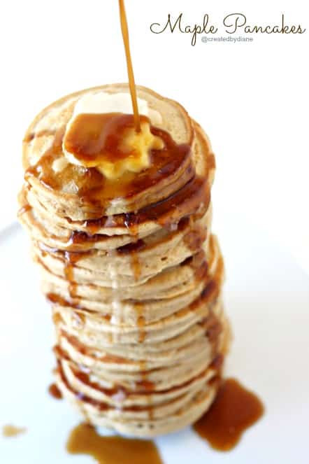 Delicious Maple Pancakes with Coffee Syrup @createdbydiane.jpg