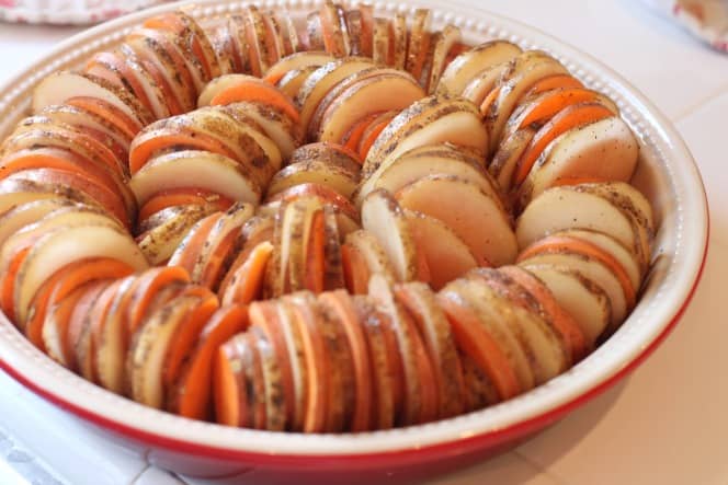 Holiday Potatoes ready to go into the oven for roasting