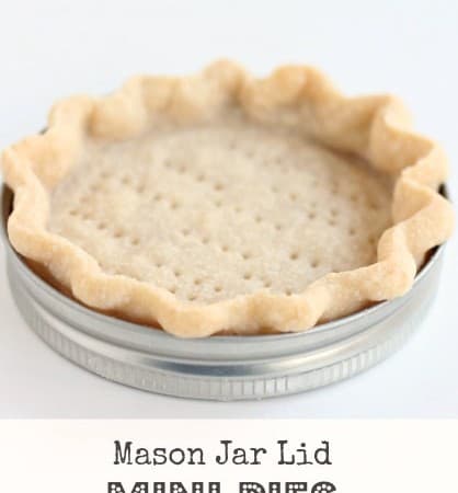 Mason Jar Lid Mini Pies @createdbydiane