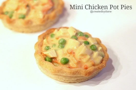 Mini Chicken Pot Pies @createdbydiane