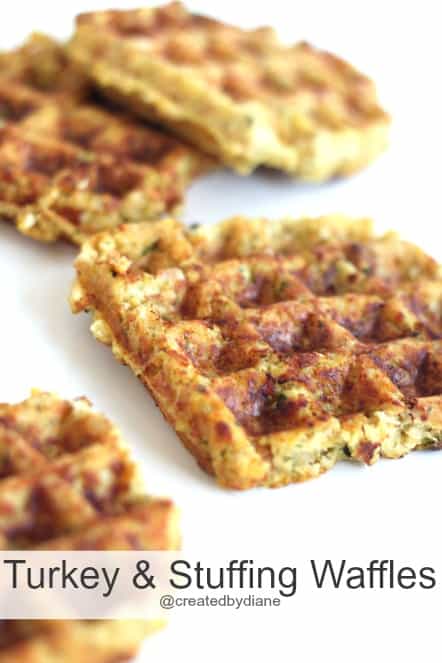 Turkey and Stuffing Waffles @createdbydiane perfect meal on the go!