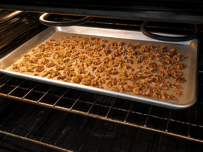 roasting nuts in the oven