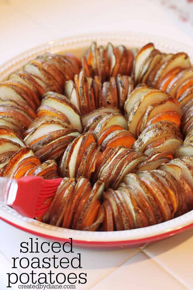 sliced roasted potatoes