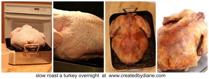 preparing to roast a turkey