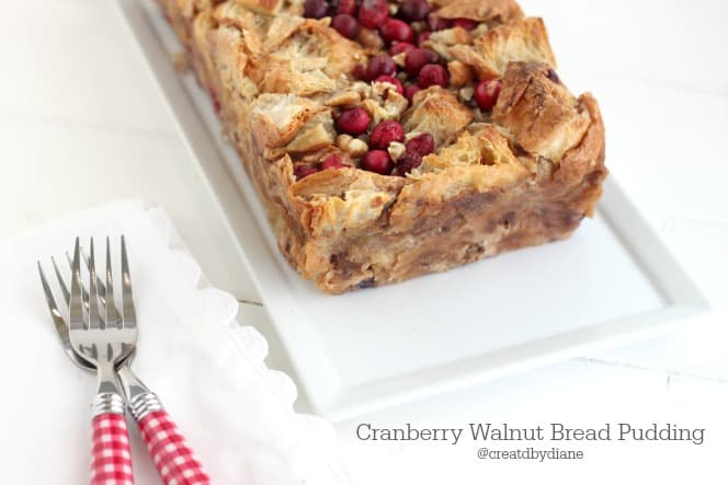 Cranberry Walnut Bread Pudding from @createdbydiane